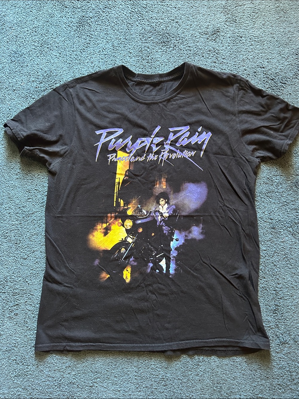 Purple Rain Graphic Tee - Black